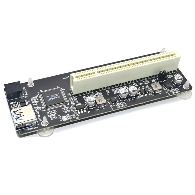 PCIE PCI-E PCI Express X1 zu PCI Riser-Karte Buskarte Hocheffizienter Adapterkonverter USB 3.0-Kabel für Desktop-PC ASM1083-Chip