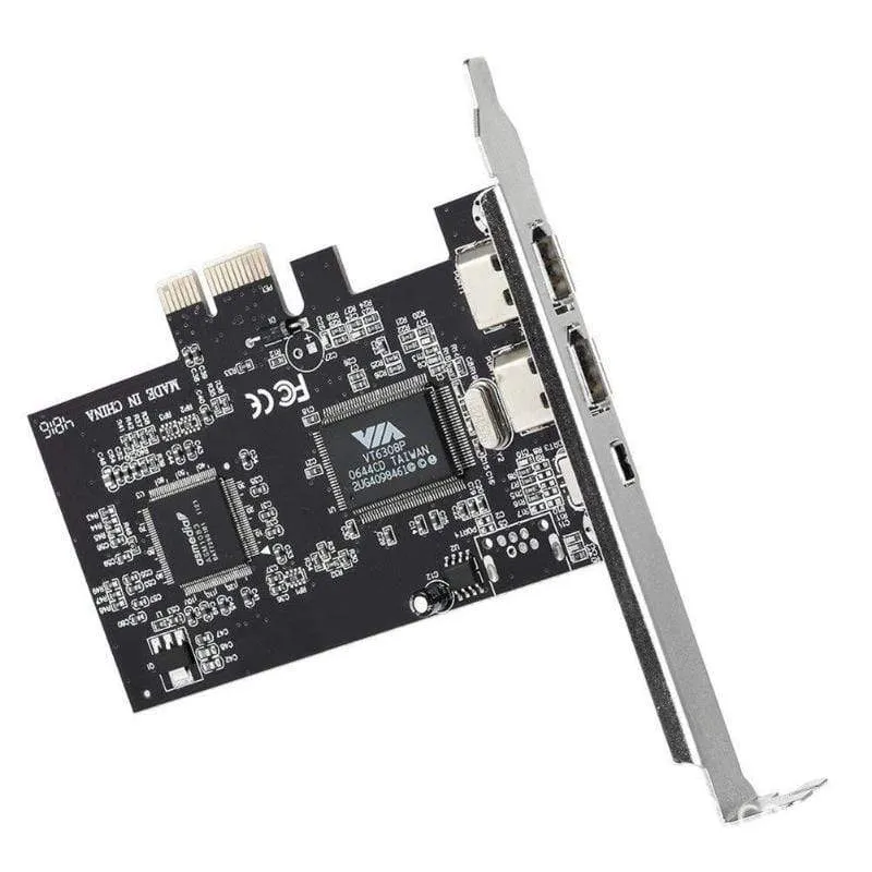 3 Ports 1394A Erweiterungskarte PCI-E 1X zu IEEE 1394 DV Videoadapter 1x 4Pin 2x 6Pin Controller für Desktop-PC