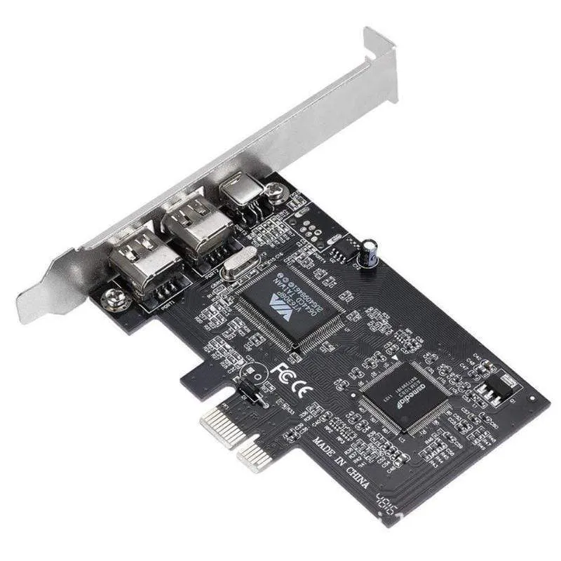 3 Ports 1394A Erweiterungskarte PCI-E 1X zu IEEE 1394 DV Videoadapter 1x 4Pin 2x 6Pin Controller für Desktop-PC