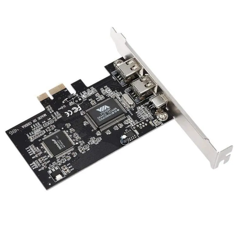 3 Ports 1394A Erweiterungskarte PCI-E 1X zu IEEE 1394 DV Videoadapter 1x 4Pin 2x 6Pin Controller für Desktop-PC