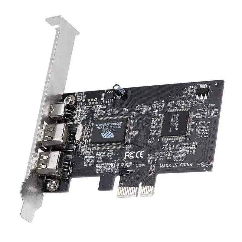 3 Ports 1394A Erweiterungskarte PCI-E 1X zu IEEE 1394 DV Videoadapter 1x 4Pin 2x 6Pin Controller für Desktop-PC