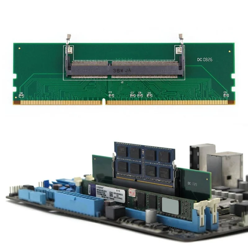 Laptop Die Adapterkarte 200-poliger DDR3-SO-DIMM zum Desktop 240-poliger DIMM Professional Praktischer DDR3-Speicher-RAM-Anschlussadapter