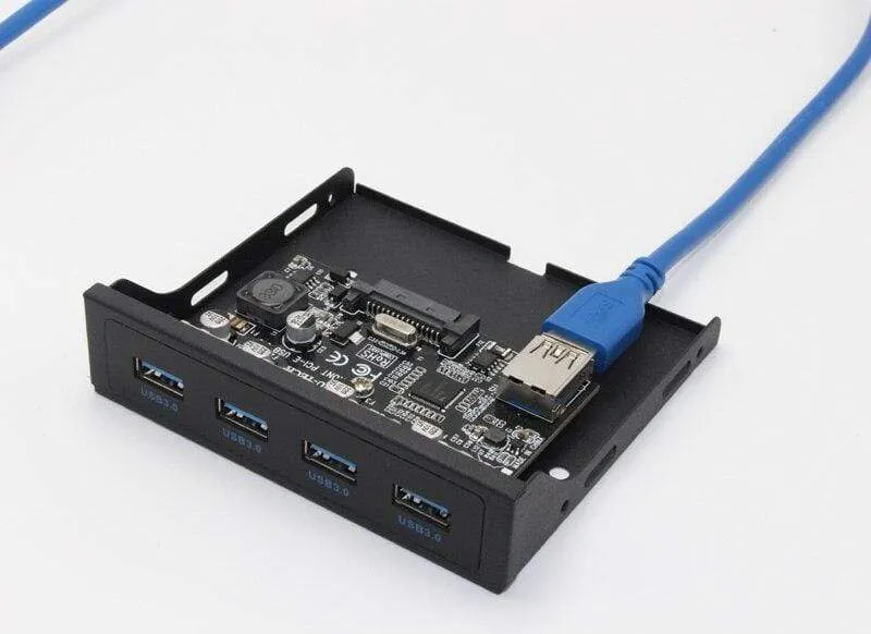 PCI-E zu USB 3.0 PC-Frontplatten-USB-Erweiterungskarte PCIE USB-Adapter 3.5-Zoll-Diskette USB 3.0-Frontplattenhalterung PCI Express x1-Riser