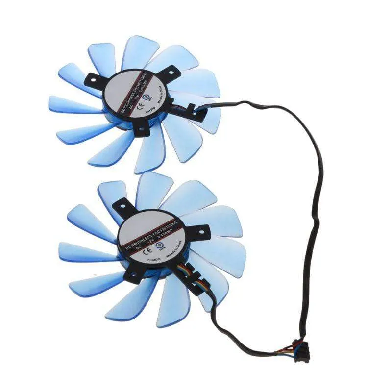 2 Stück FDC10U12S9-C 85 mm 12 V 0.45 A 4-Draht-4-Pin-VGA-Lüfter Ersetzen Sie den Grafikkartenlüfter für SEINE RX 470 RX474 RX570 Kühlerlüfter C26