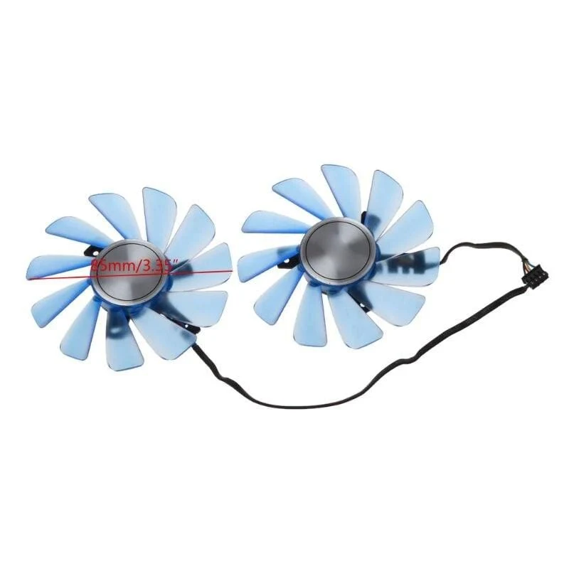 2 Stück FDC10U12S9-C 85 mm 12 V 0.45 A 4-Draht-4-Pin-VGA-Lüfter Ersetzen Sie den Grafikkartenlüfter für SEINE RX 470 RX474 RX570 Kühlerlüfter C26