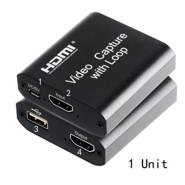 4K 60HZ USB 3.0 Loop Out Audio Video Capture Card 1080P 60fps HDMI Video Grabber Box für PS4 Spiel Kamera Recorder Live-Streaming