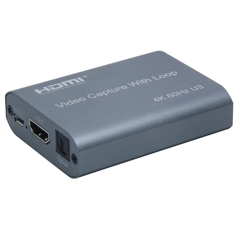 4K 60HZ USB 3.0 Loop Out Audio Video Capture Card 1080P 60fps HDMI Video Grabber Box für PS4 Spiel Kamera Recorder Live-Streaming