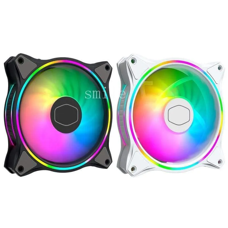 Kühler Master Master Lüfter MF120 HALO Adressierbarer RGB-Lüfter mit zwei Ringen für PC-Computergehäuse Flüssigkeitskühler