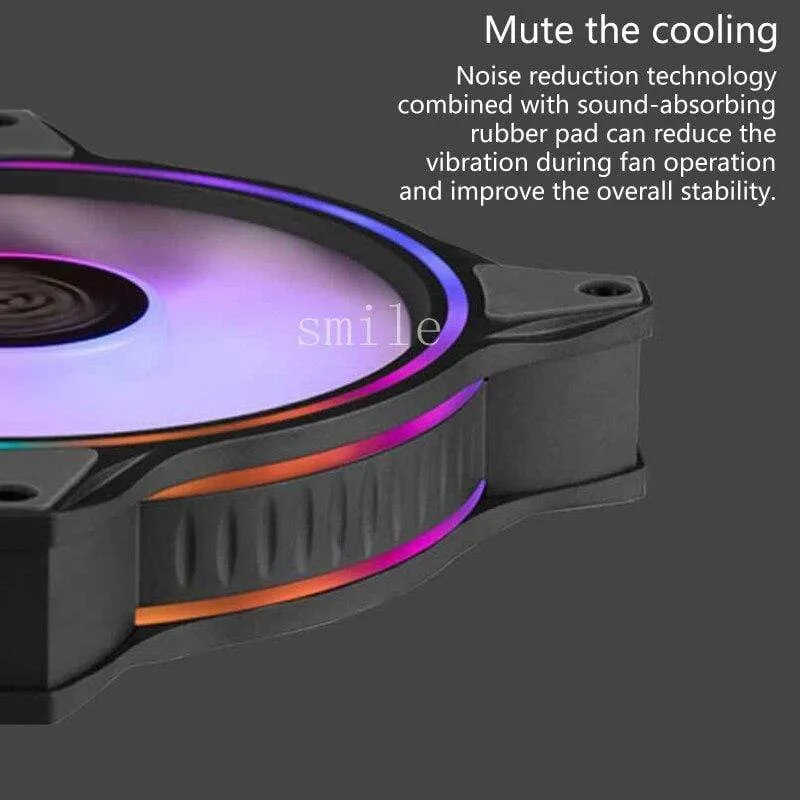 Kühler Master Master Lüfter MF120 HALO Adressierbarer RGB-Lüfter mit zwei Ringen für PC-Computergehäuse Flüssigkeitskühler
