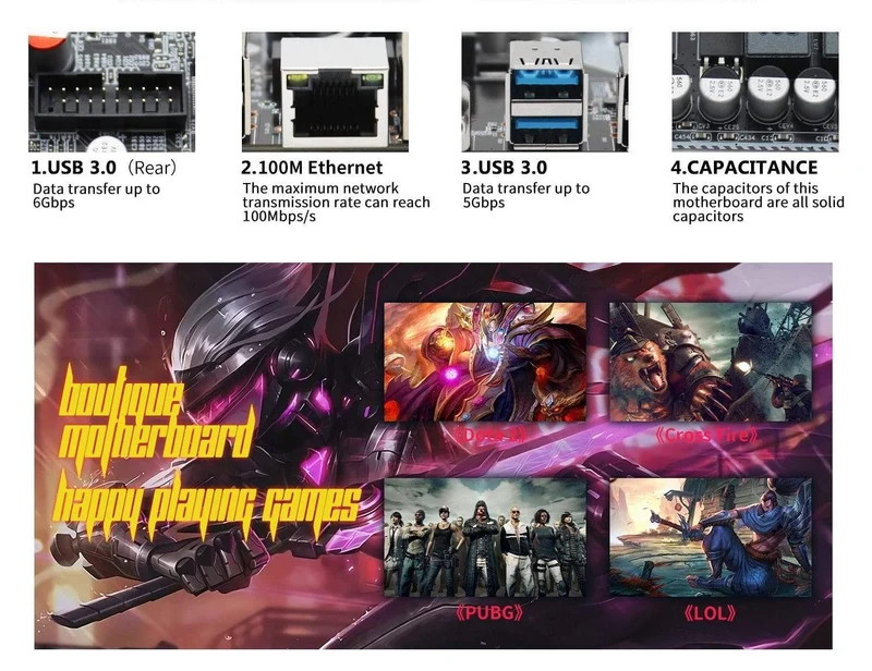 B75 Desktop Motherboard LGA 1155 Set Kit mit Intel Core i5-3570 Prozessor und DDR3 8 GB (2 * 4 GB) RAM-Speicher USB3.0 X7-V124