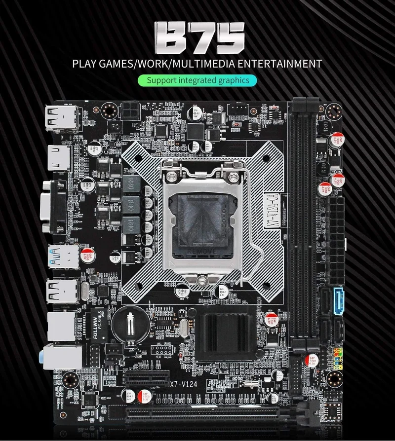 B75 Desktop Motherboard LGA 1155 Set Kit mit Intel Core i5-3570 Prozessor und DDR3 8 GB (2 * 4 GB) RAM-Speicher USB3.0 X7-V124