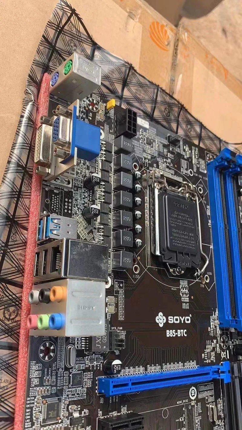 Mining BTC B85-BTC 6PCI-E Desktop-Motherboard B85 LGA 1150 DDR3 16G SATA3 USB3.0 ATX BTC Mining-Motherboard