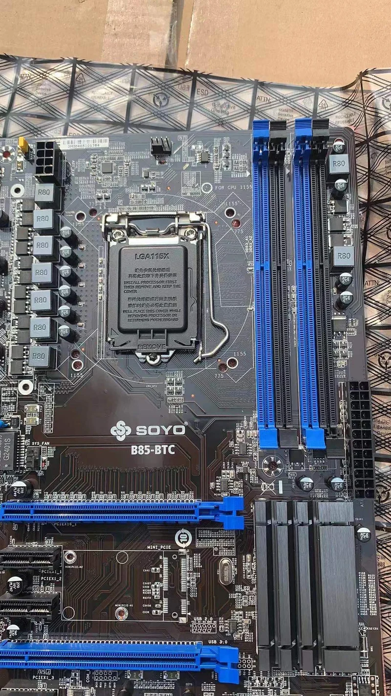 Mining BTC B85-BTC 6PCI-E Desktop-Motherboard B85 LGA 1150 DDR3 16G SATA3 USB3.0 ATX BTC Mining-Motherboard