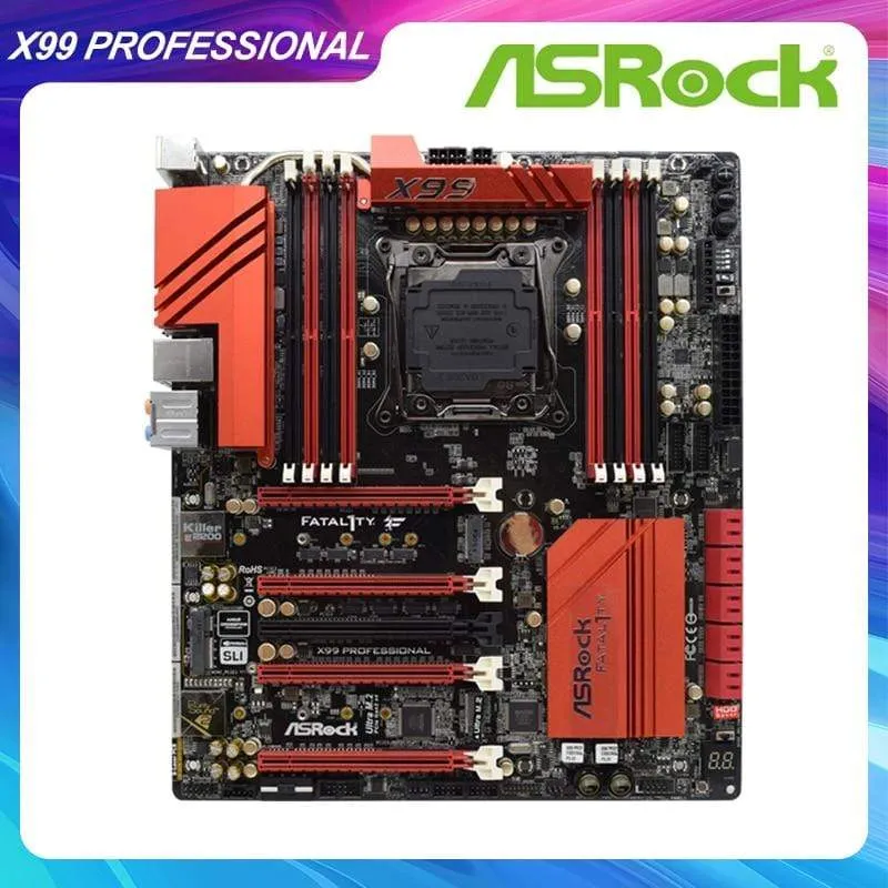 Fatal Fatal1ty x99 Professional Gaming x99m x99 Motherboard Mining DDR4 M.2 LGA 2011-3 PC-Motherboards USB 3.1 128 GB