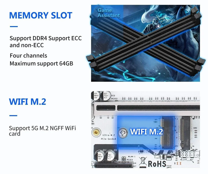 X99 Motherboard LGA 2011-3 Set Kit mit Intel Xeon E5 2630L V3 CPU 16GB(2*8GB) DDR4 ECC REG RAM M-ATX WIFI NVME M.2 SSD X99-K9