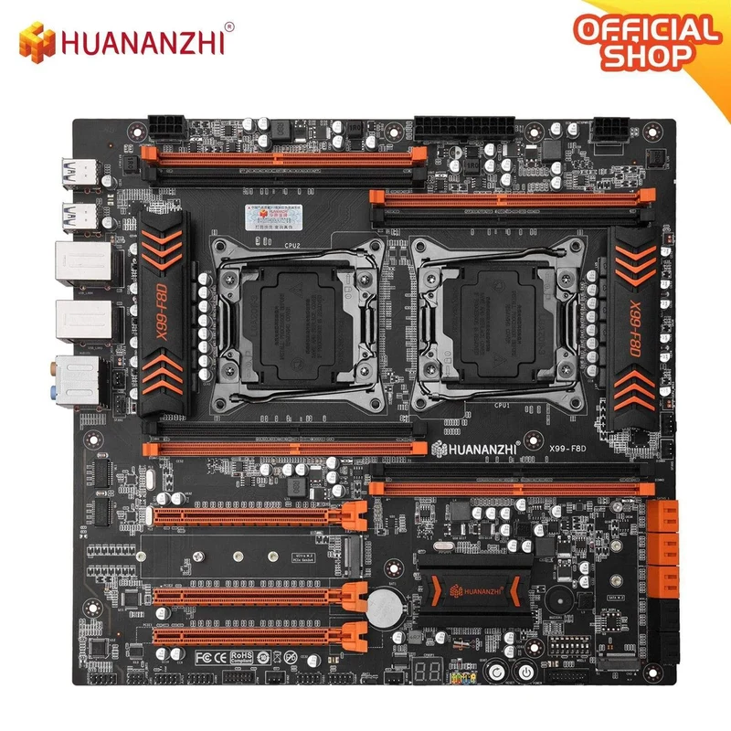 X99 F8D X99-Motherboard Intel Dual-CPU X99 LGA 2011-3 E5 V3 DDR4 RECC 256 GB M.2 NVME NGFF USB3.0 E-ATX-Server