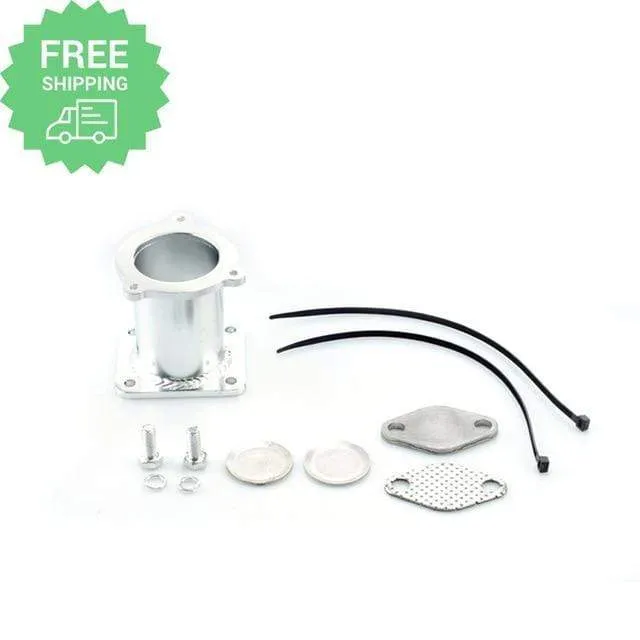 Silberner Aluminium-AGR-Entfernungssatz, Blindbypass für BMW 5er E60 E61 E61N 520i 525d 530d 535d EGR-Löschsatz