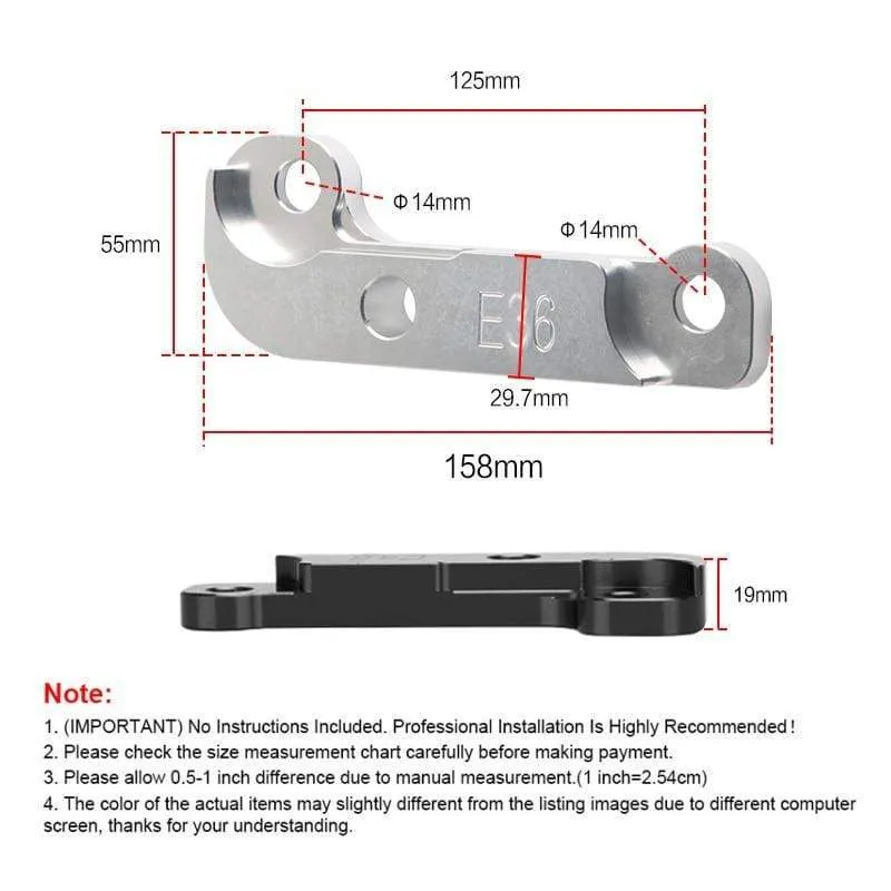 Aluminium 2-teilig für BMW E36 Autoadapter Erhöhung des Drehwinkels um ca. 25 % Drift Lock Kit für BMW E60 E90 E70 Erhöhen Sie die Ecke