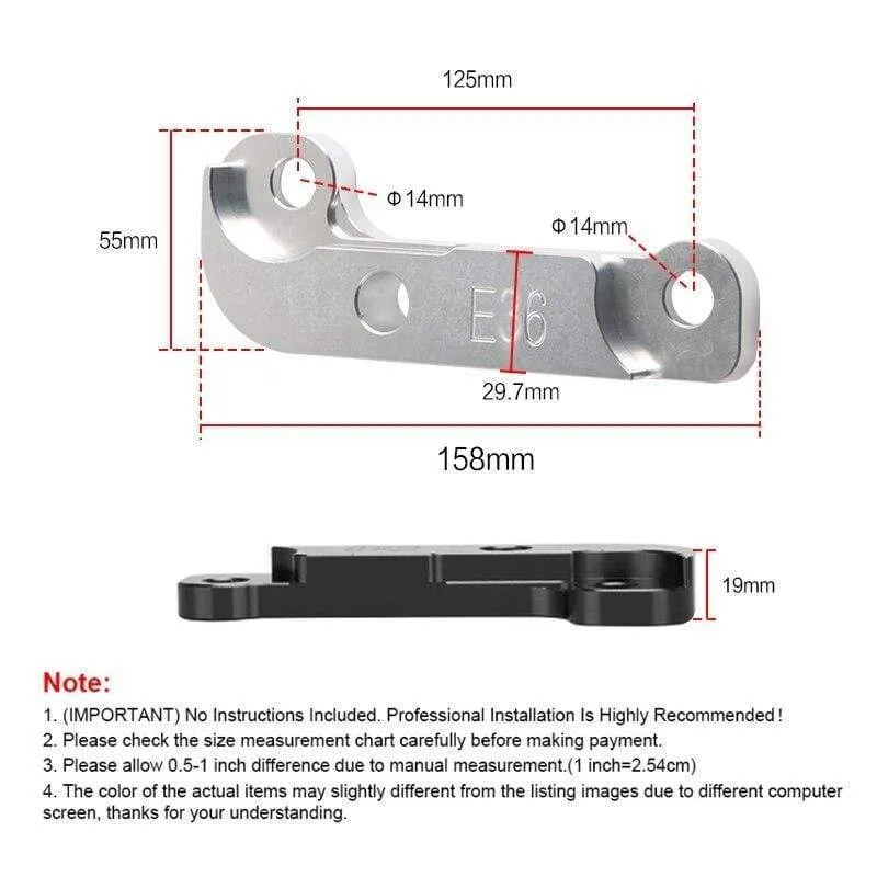 Aluminium 2-teilig für BMW E36 Autoadapter Erhöhung des Drehwinkels um ca. 25 % Drift Lock Kit für BMW E60 E90 E70 Erhöhen Sie die Ecke