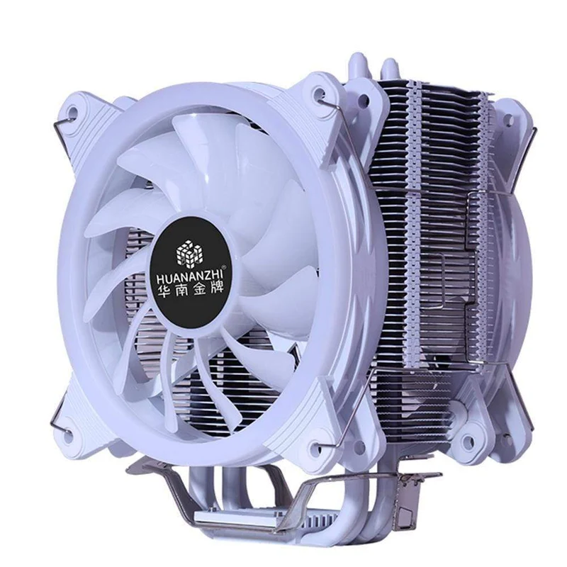 A600 4 Kupfer Heat Pipe LED CPU Kühler Lüfter Kühler Leiser Dual Fan Kühler Kühlkörper