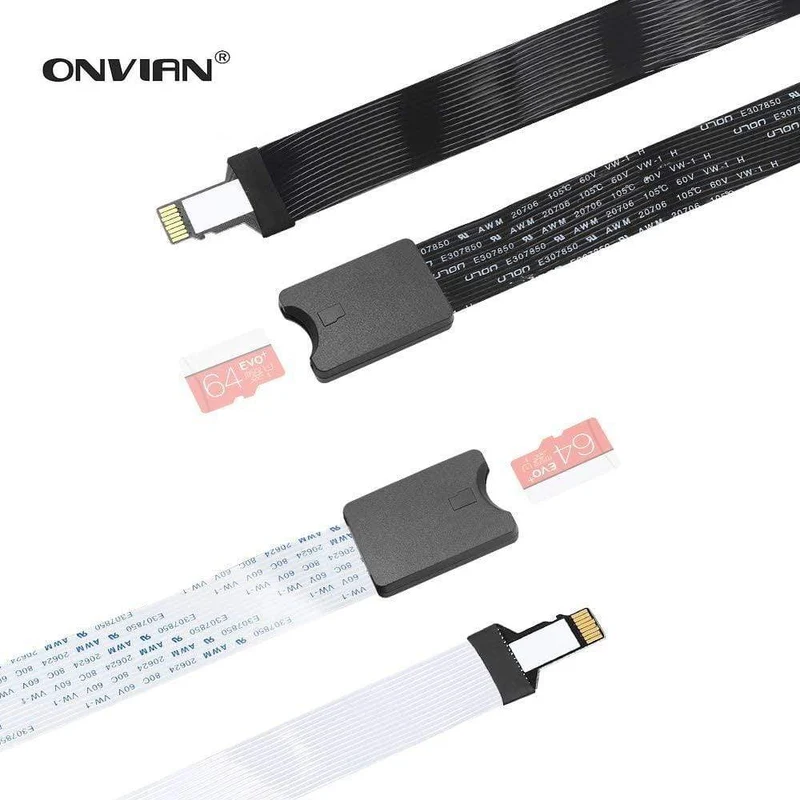 Micro SD Buchse zu Micro SD Stecker Verlängerungskabel TF zu TF Kartenleser Flexibler Extender Adapter für Auto GPS 3D Drucker Drucker TV