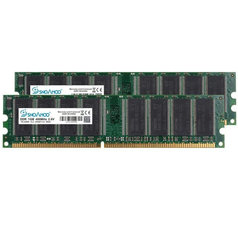 Desktop-Computer GEBRAUCHTE RAMs DDR 333 MHz 1 GB PC-2700U DDR1 400 MHz DIMM Nicht-ECC Computer 184Pin Desktop-Speicher Lebenslange Garantie