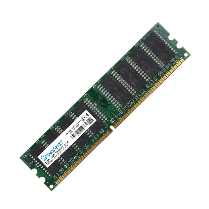 Desktop-Computer GEBRAUCHTE RAMs DDR 333 MHz 1 GB PC-2700U DDR1 400 MHz DIMM Nicht-ECC Computer 184Pin Desktop-Speicher Lebenslange Garantie