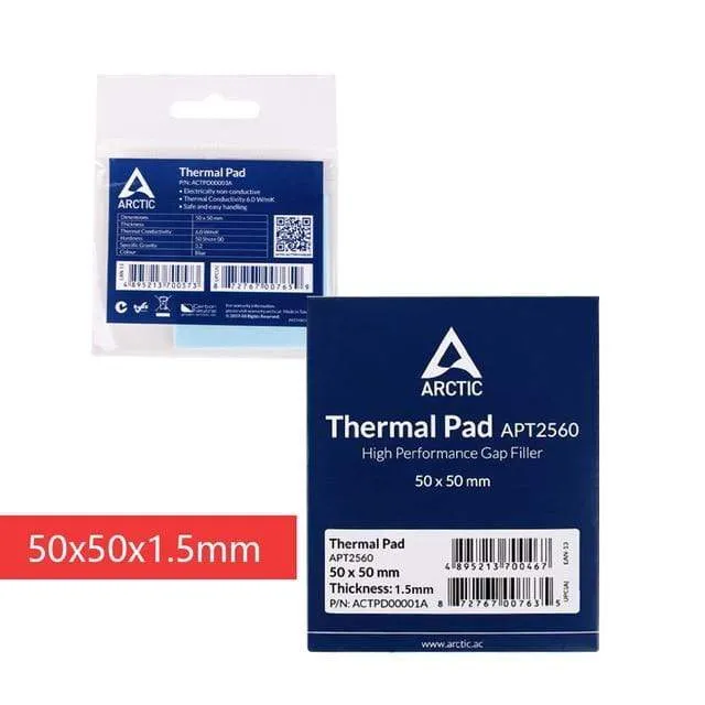 ARCTIC AC Wärmeleitpad 6.0 ​​W/mK 0.5/1.0/1.5 mm Hocheffiziente Wärmeleitfähigkeit Original authentisches Arctic Wärmeleitpad