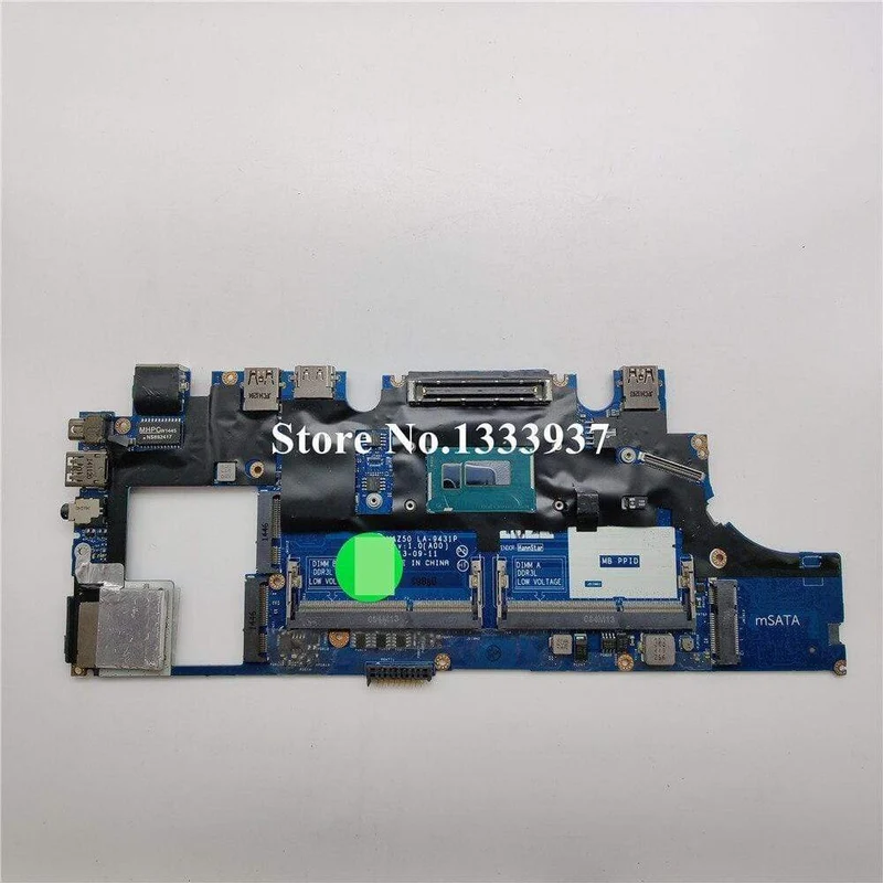 VAZ50 LA-9431P FÜR DELL Latitude E7240 Laptop-Motherboard I5-4310U CN-0GMYR8 0GMYR8 GMYR8 DDR3L-Mainboard 100% getestet