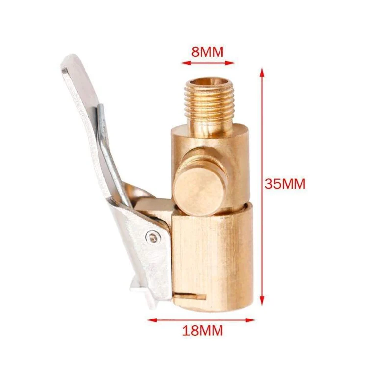 8 mm, Handstück am Schlauch zum Aufpumpen der Räder mit Überdruckventil, passender Adapter, Schnellverschluss-Pumphandstück