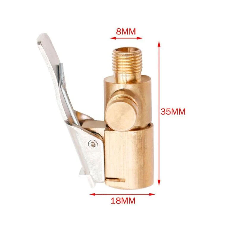 8 mm, Handstück am Schlauch zum Aufpumpen der Räder mit Überdruckventil, passender Adapter, Schnellverschluss-Pumphandstück
