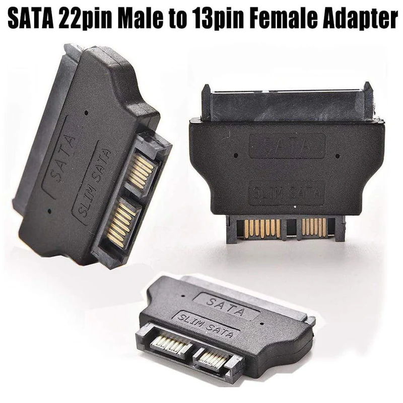 Slimline-SATA-Adapter Serial ATA 7+15 22-poliger Stecker auf Slim 7+6 13-polige Buchse für Desktop-Laptop-HDD-CD-ROM-Festplattenlaufwerk