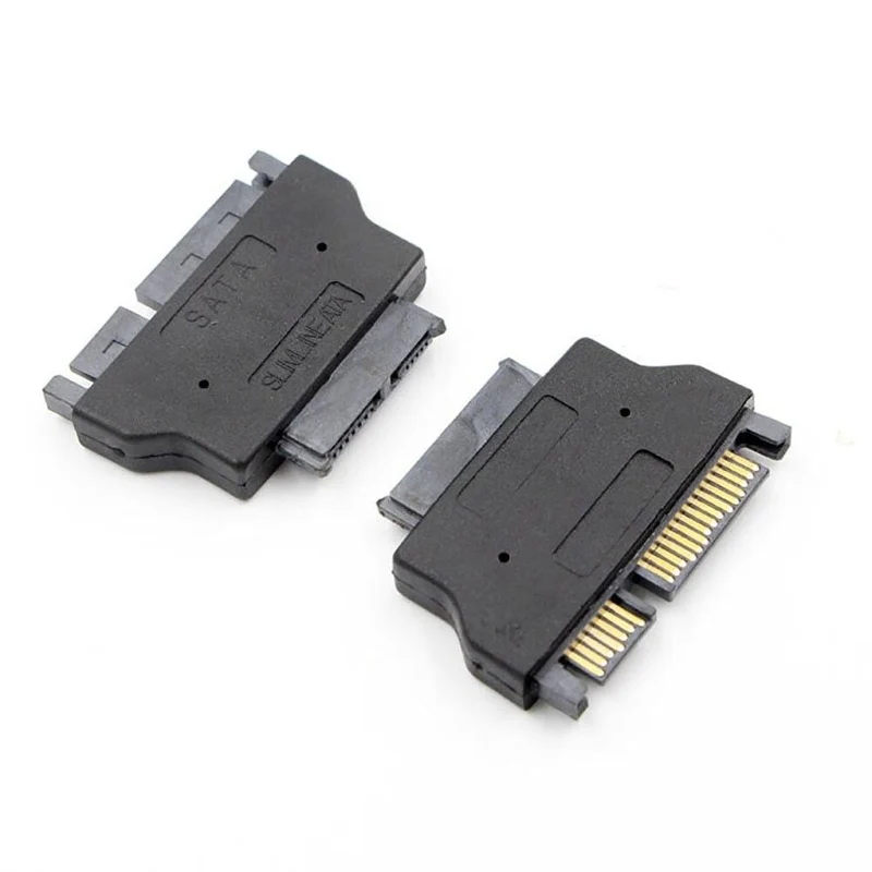 Slimline-SATA-Adapter Serial ATA 7+15 22-poliger Stecker auf Slim 7+6 13-polige Buchse für Desktop-Laptop-HDD-CD-ROM-Festplattenlaufwerk