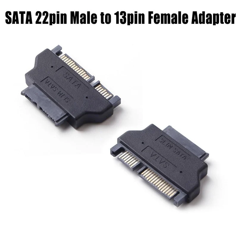 Slimline-SATA-Adapter Serial ATA 7+15 22-poliger Stecker auf Slim 7+6 13-polige Buchse für Desktop-Laptop-HDD-CD-ROM-Festplattenlaufwerk