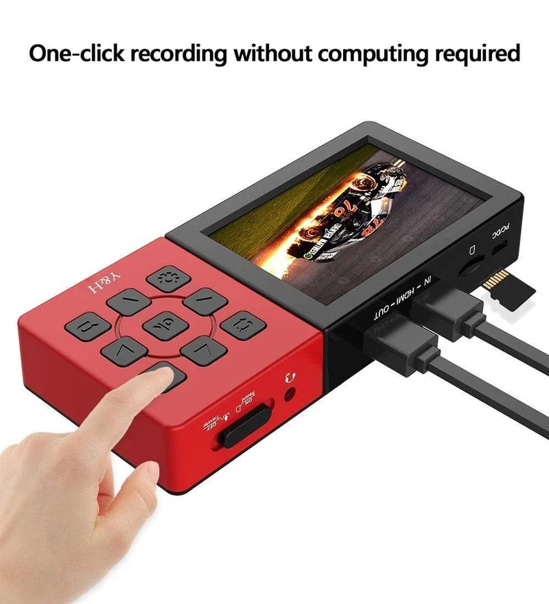 273A HD-Videorecorder-Box Tragbare Game-Capture-Box mit 3.5-Zoll-LCD-Bildschirm 1080P 60fps Game-Capture-Gerät