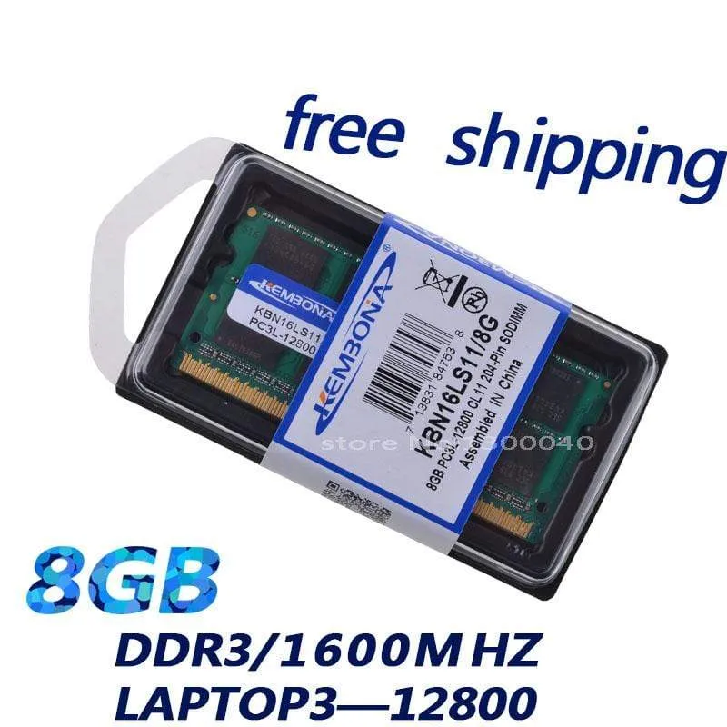 KBA16LS11/8 1600Mzh DDR3 8GB DDR3L 1.35 V PC3-12800L 1.35 V Speicher Ram Memoria für Laptop Computer Kostenloser Versand
