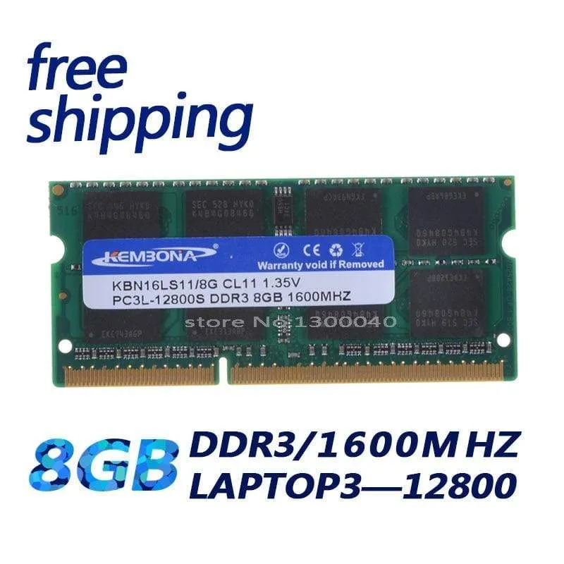 KBA16LS11/8 1600Mzh DDR3 8GB DDR3L 1.35 V PC3-12800L 1.35 V Speicher Ram Memoria für Laptop Computer Kostenloser Versand