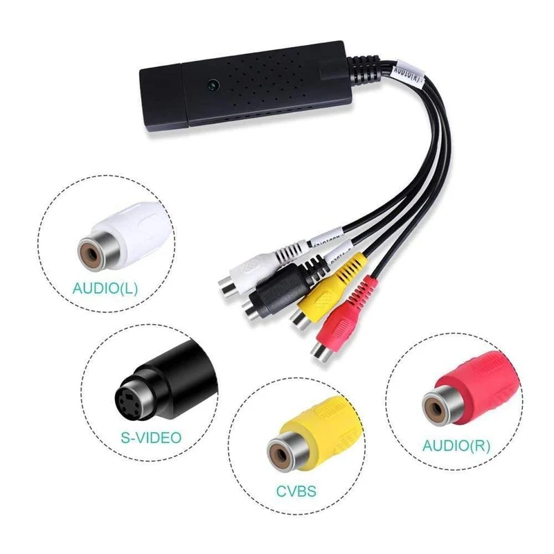 VHS zu Digital Converter USB 2.0 Video Converter Audio Capture Karte VHS Box VHS VCR TV zu Digital Converter Unterstützung Win 7/8/10