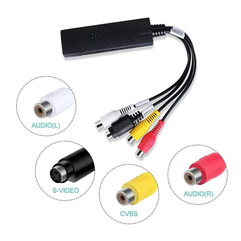 VHS zu Digital Converter USB 2.0 Video Converter Audio Capture Karte VHS Box VHS VCR TV zu Digital Converter Unterstützung Win 7/8/10