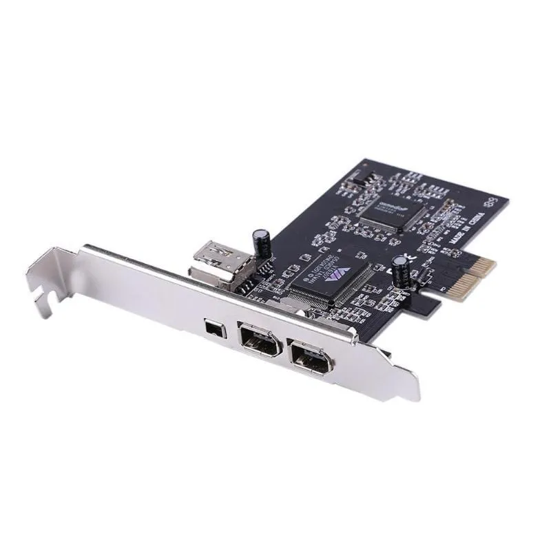 3 externe Ports Karte 1394A 2.5 GB Erweiterungskarte PCI-E zu IEEE 1394 1x 4Pin 2x 6Pin DV Adapter