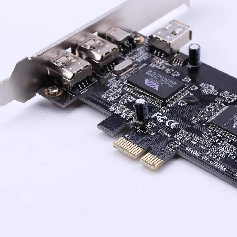 3 externe Ports Karte 1394A 2.5 GB Erweiterungskarte PCI-E zu IEEE 1394 1x 4Pin 2x 6Pin DV Adapter