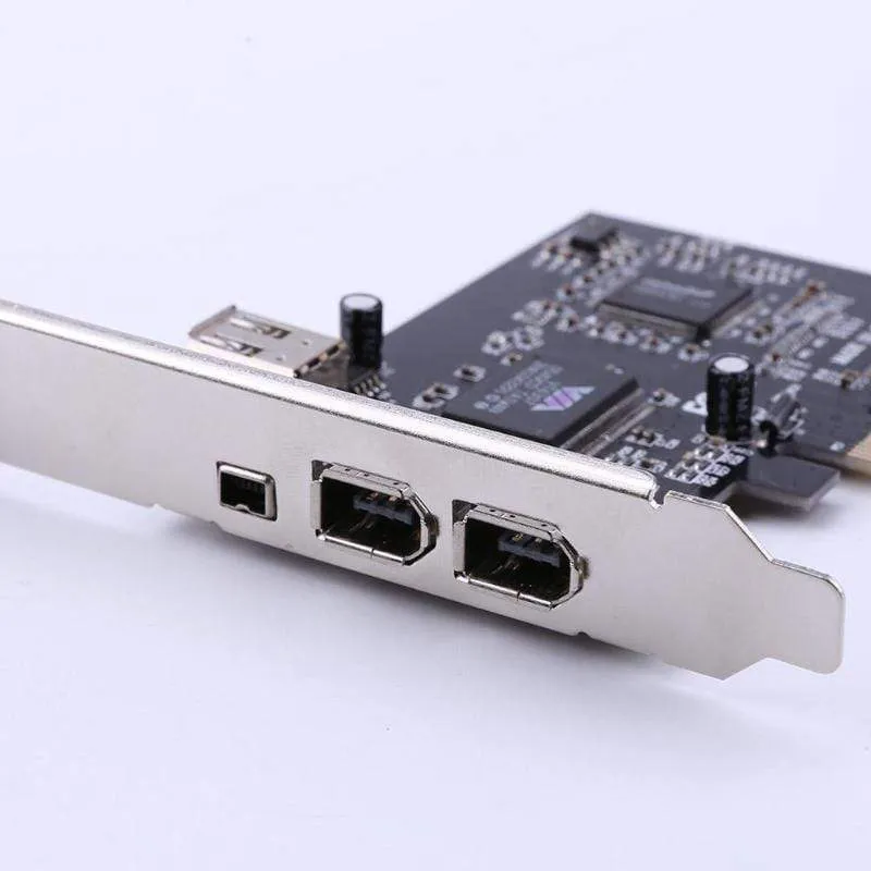3 externe Ports Karte 1394A 2.5 GB Erweiterungskarte PCI-E zu IEEE 1394 1x 4Pin 2x 6Pin DV Adapter