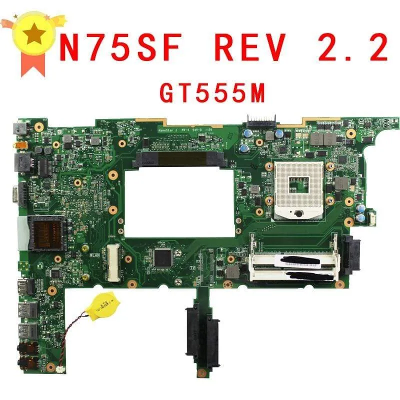 N75SF Motherboard GT555M REV: 2.2 RAM Für Asus N75SF N75SL N75S Laptop Motherboard N75SF Mainboard N75SF Motherboard Test 100% OK