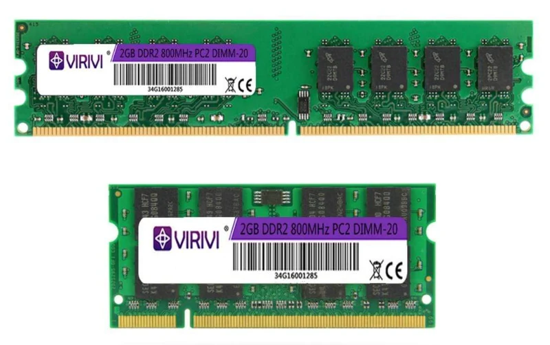 DDR2 2 GB 667/800 MHz PC2-6400S Desktop-Laptop-PC-RAMs 240-Pin 1.8 V DIMM für Intel- und AMD-kompatible Computerspeichergarantie