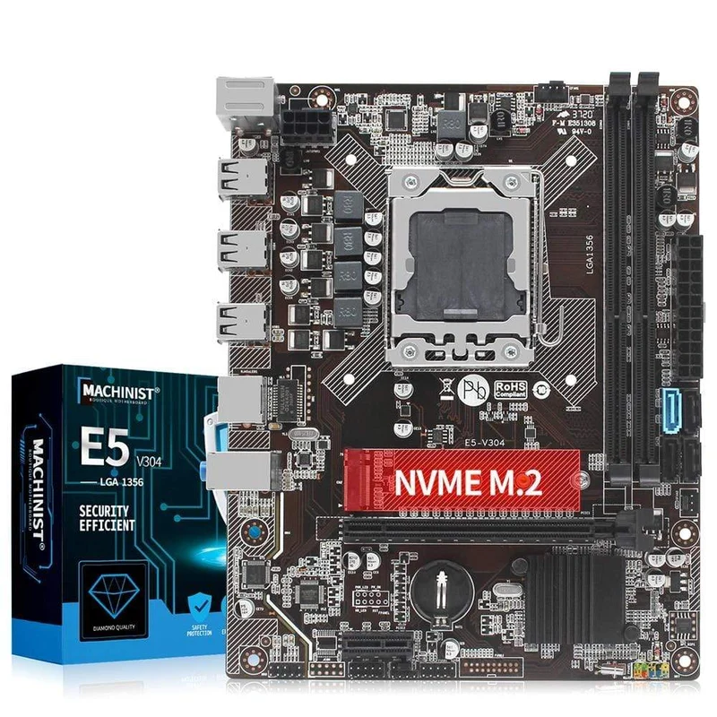 X79 LGA 1356 Desktop-Motherboard M.2 NVME unterstützt Dual Channel DDR3 REG ECC Server RAM und xeon E5 CPU Mainboard E5 V304