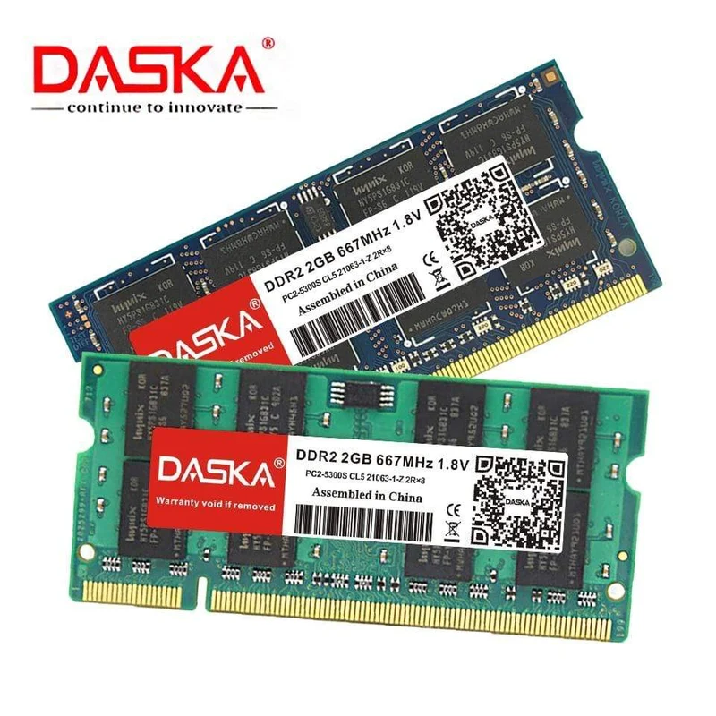 DDR2 2 GB 4 GB RAM Sodimm Laptop-Speicher PC2-5300/6400 800 667 MHz 200 Pin 1.8 V DDR 2 für Notebooks mit lebenslanger Garantie