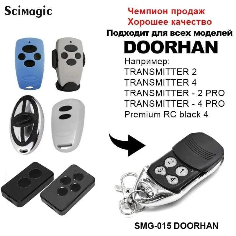 DOORHAN Garagenfernbedienung 433.92 MHz Rollcode DOORHAN SENDER 2 Torsteuerung Fernbedienungsbarriere Geeignet für alle DOORHAN