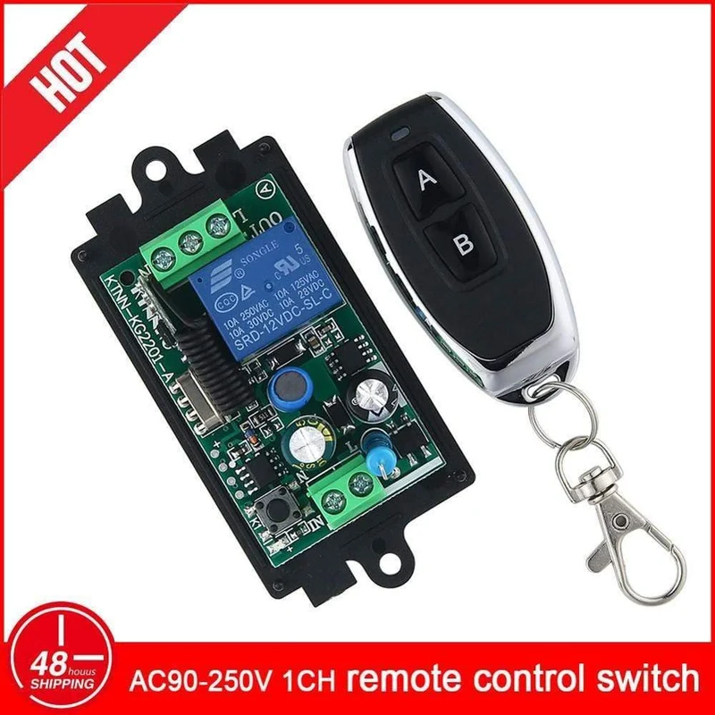 KTNNKG 433MHz 220V Lampe Drahtloser Fernbedienungsschalter EIN / AUS AC110V Fernbedienung Empfänger Sender Für LED-Glühbirne DIY