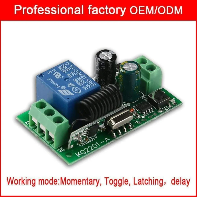 KTNNKG 433MHz 220V Lampe Drahtloser Fernbedienungsschalter EIN / AUS AC110V Fernbedienung Empfänger Sender Für LED-Glühbirne DIY