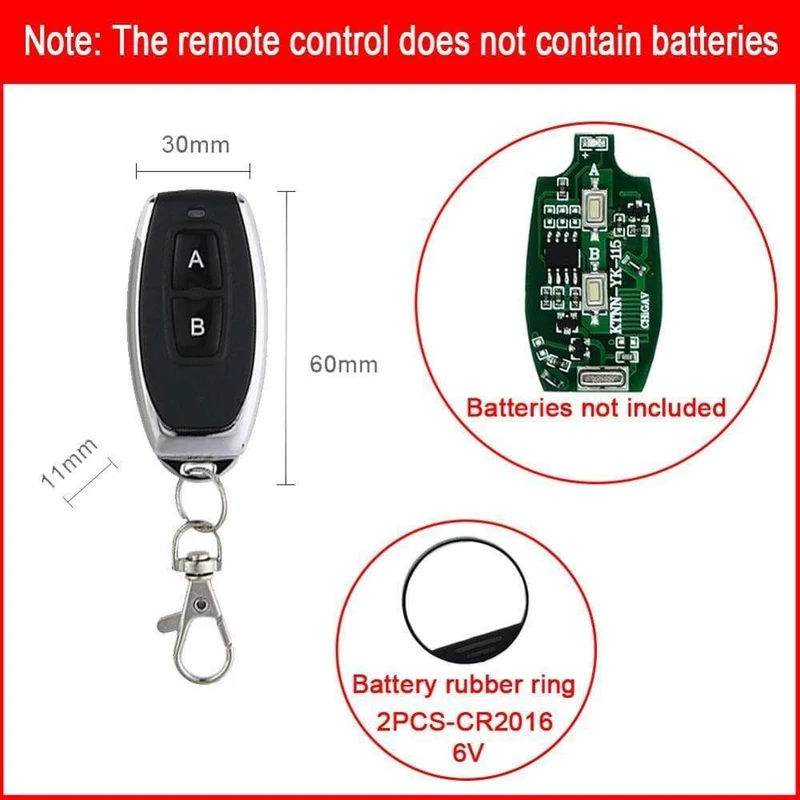 KTNNKG 433MHz 220V Lampe Drahtloser Fernbedienungsschalter EIN / AUS AC110V Fernbedienung Empfänger Sender Für LED-Glühbirne DIY